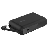 POWERBANK BELKIN BPB021HQBK BOOSTCHARGE 10,000 MAH CON CABLE INTEGRADO CHARGE USB-C 20W NEGRO