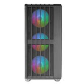 CAJA ATX SEMITORRE GAMING MARS GAMING MCVAULT FRONTAL NEGRO DE MALLA VERTICAL 4x120mm ARGB 3xPCI VER