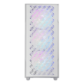 CAJA ATX SEMITORRE GAMING MARS GAMING MCGEO FRONTAL BLANCO DE MALLA GEOMETRICA 4x120mm FRGB RAINBOW