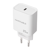 CARGADOR USB PARED NANO CABLE USB-C/PD 20W BLANCO