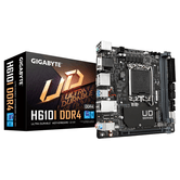 GIGABYTE Intel  H610I DDR4 Placa base - Compatible con procesadores Intel Core 14th CPUs, 4+1+1 Hybrid Digital VRM, up to 3200MHz DDR4, 1xPCIe 3.0 M.2