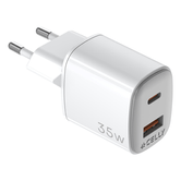 CARGADOR GAN 1USB 1USBC 35W WH