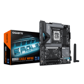 GIGABYTE Intel  B860 EAGLE WIFI6E Placa base - CPUs Intel Core Ultra, VRM de 12+1+2+1 fases, hasta 9066MHz DDR5, 1xPCIe 5.0 + 2xPCIe 4.0 M.2, LAN 2,5