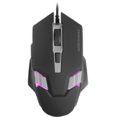 MOUSE MARS GAMING MM024 RGB FLOW 4000 DPI AJUSTABLE 6 BOTONES MECANICOS HUANO COLOR NEGRO