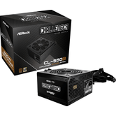 FUENTE ALIMENTACION ASROCK CL-550B,PSU,550W,80 PLUS BRONZE,120MM,ACTIVE PFC,PCI-E (6+2 pin)x4,SATA (5 pin)x4