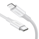 CABLE UGREEN USB-C A LIGHTNING MFI 1M BLANCO