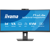 MONITOR IIYAMA PROLITE XCB3497WQSNPH-B1, 34", CURVO VA, 2H 1DP, DOCK, KVM, 95W, 5MP HELLO