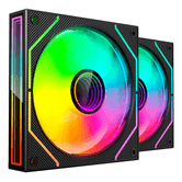 KIT 2xVENTILADOR INTERNO ARGB MARS GAMING MF3DPROX2 NEGRO 120mm ARGB 360º PWM