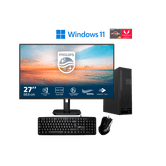 NETWAY SFF Ryzen 5 5600G,16GB,500GB,Windows 11+Monitor 27"+tec. y rat. Ordenador sobremesa