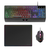 TECLADO MOUSE Y ALFOMBRILLA MARS GAMING MCP124 FRANCES RGB H-MECH, MOUSE HUANO RGB 3200dpi,