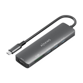 AISENS USB C Dock 6 en 1  USB C A  1x HDMI  3x USB A  1x SD  1x MicroSD  Gris  15cm
