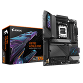GIGABYTE AMD  Placa base X870E AORUS PRO - Compatible con CPUs AMD Ryzen 9000, VRM digital de 16+2+2 fases, hasta 8000MHz DDR5 (OC), 4xPCIe 5.0 + 4xM.