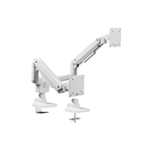 17 -35  Heavy-Duty Dual Monitor Desk Mount Bracket  White