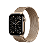 Apple Watch Series 11 GPS + Cellular 42mm Gold Titanium Case with Gold Milanese Loop