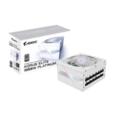 Fuente Alimentación 1000W GIGABYTE  AORUS ELITE P1000W ICE Fuente de Alimentación - PCIe 5.0, 80 PLUS Platinum, Diseño completamente modular, Ven