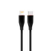 CABLE DE CARGA Y DATOS GEMBIRD USB TIPO-C A 8 PINES DE SILICONA PREMIUM 1,5M BK