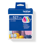 BROTHER Pack de 4 cartuchos de tinta negro, cian, magenta y amarillo LC527VAL