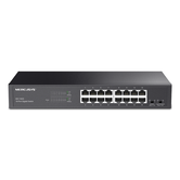 SWITCH NO GESTIONABLE MERCUSYS MS116GS 16P 16xRJ45 1Gbps CARCASA METALICA ENRACKABLE