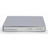UNIDAD DE DVD USB EXTERNA GEMBIRD PLATA