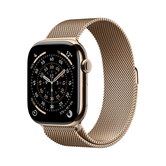 Apple Watch Series 11 GPS + Cellular 46mm Gold Titanium Case with Gold Milanese Loop - S/M