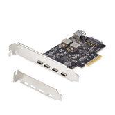 Tarjeta PCIe de 5 Puertos USB de 10Gbps 4x USB-C / 1x USB-A