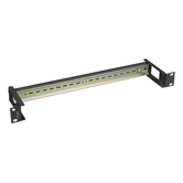 CARRIL DE MONTAJE DIN LANBERG 1U TS-35 PARA RACK 19" NEGRO