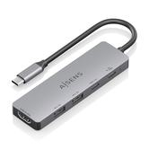AISENS USB C Dock 5 en 1  USB C a 1xHDMI 2xUSB A 1xUSB C 1xUSB C PD  Gris  15cm