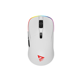 Savio RIFT WHITE gaming mouse RGB Dual Mode rat  n Juego mano derecha Bluetooth   USB Type C   ptico 10000 DPI
