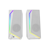 ALTAVOCES 2.0 MARS GAMING MS72W WHITE 15W JACK 3.5mm ILUMINACION RGB CONTROL DE VOLUMEN ENTRADA JACK