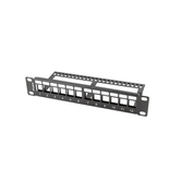 PATCH PANEL LANBERG 12 PUERTOS 1U RACK 19-ORGANIZADOR MODULOS KEYSTONE NEGRO