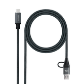 Nanocable Cable USB3.2 100W USB-C+A/USB-C 3 M